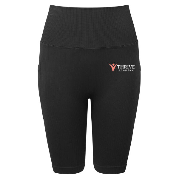 Thrive Academy  - Women’s Ribbed Seamless '3D Fit' Cycle Shorts Thumbnail